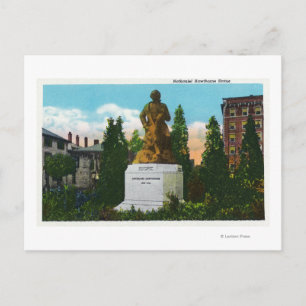 Nathaniel Hawthorne Statue Uitzicht Briefkaart