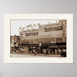Nathan's beroemde Hot Dogs-Poster Poster