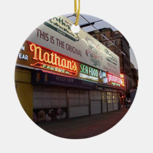 Nathans Coney Island - kerstversiering Keramisch Ornament (Voorkant)