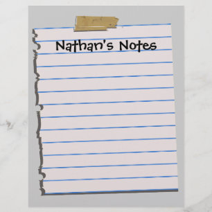 Nathan's Notes Fun Letterhead Stationery