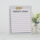 Nathan's Notes Fun Letterhead Stationery (Staand voorkant)