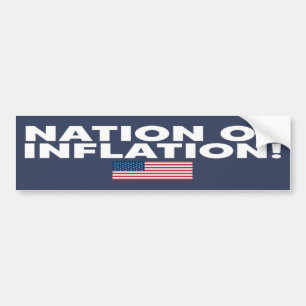 NATIE VAN INFLATIESTEKST MET U,S-Vlaggenbumper Bumpersticker