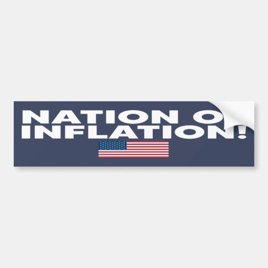 NATIE VAN INFLATIESTEKST MET U,S-Vlaggenbumper Bumpersticker (Voorkant)