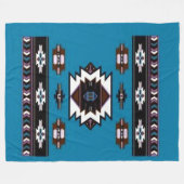 NATIEVE AMERIKAANSE (GEsimuleerde) Vluchtdeklapman Fleece Deken (Voorkant (Horizontaal))