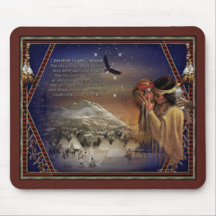 Natif américain cherokee de tapis de souris de