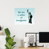 Nation des immigrants Poster bleu (Bureau à domicile)