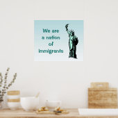 Nation des immigrants Poster bleu (Cuisine)