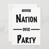 Nation over Party cadeau collectie Uitnodiging Briefkaart (Voorkant / Achterkant)