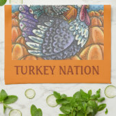 NATION TURQUIE MERCI, SERVIETTE DE CUISINE DE VACA (Plié)