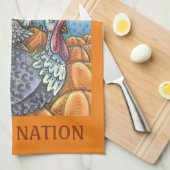 NATION TURQUIE MERCI, SERVIETTE DE CUISINE DE VACA (Quart Plié)