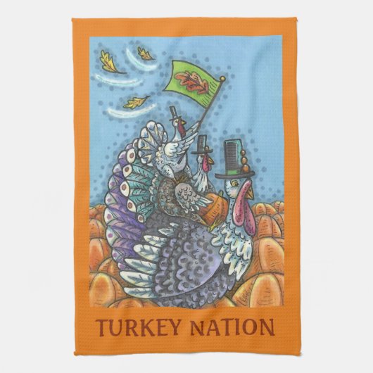 NATION TURQUIE MERCI, SERVIETTE DE CUISINE DE VACA (Vertical)