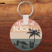 Nationaal beach Day-teken Sleutelhanger (Voorkant)