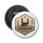 Nationaal Beer voor de bossen van Pisgah Button Flesopener (Voorkant)
