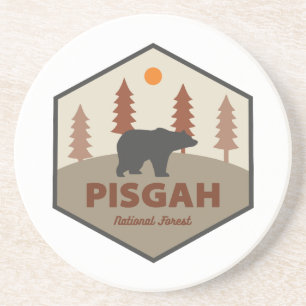 Nationaal Beer voor de bossen van Pisgah Zandsteen Onderzetter