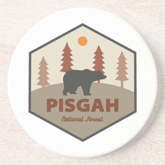 Nationaal Beer voor de bossen van Pisgah Zandsteen Onderzetter (Voorkant)