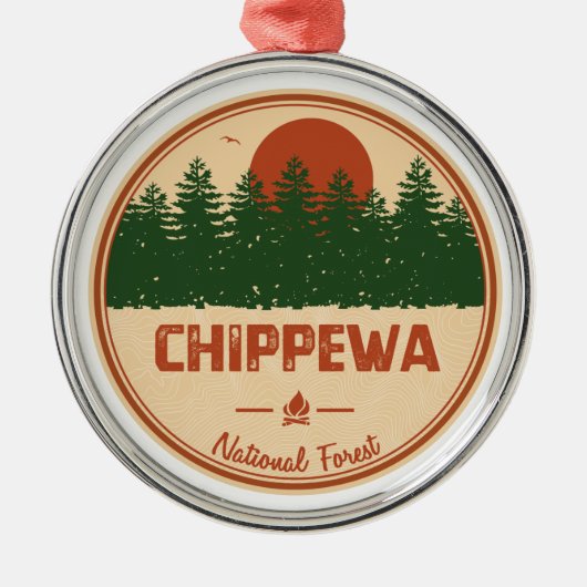 Nationaal bos Chippewa Metalen Ornament (Voorkant)