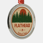 Nationaal bos van Flathead Metalen Ornament (Rechts)