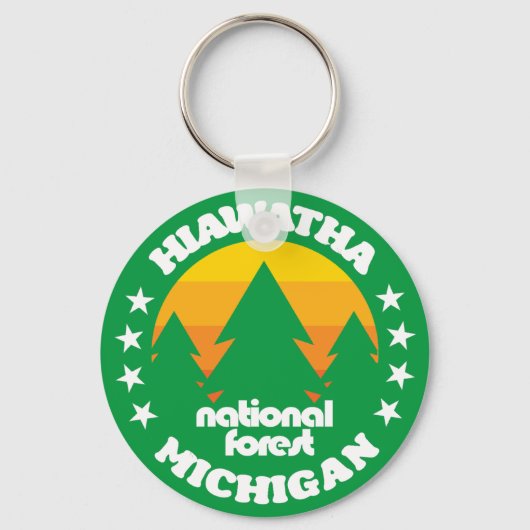 Nationaal bos van Hiawatha Sleutelhanger (Voorkant)