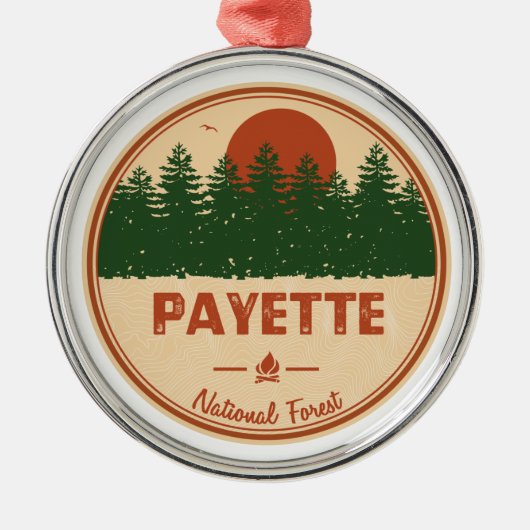 Nationaal bos van Payette Metalen Ornament (Voorkant)