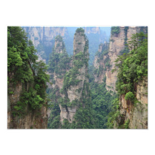 Nationaal bospark Avatar Mountains Zhangjiajie Foto Afdruk