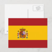 Nationaal Briefkaart voor de vlag van Spanje (Voorkant / Achterkant)