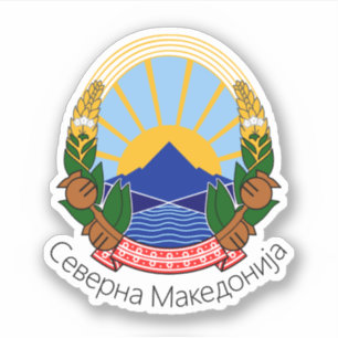 Nationaal Embleem Noord-Macedonië Sticker