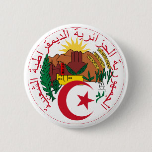 Nationaal embleem van Algerije Ronde Button 5,7 Cm
