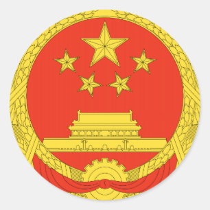 Nationaal embleem van China Ronde Sticker