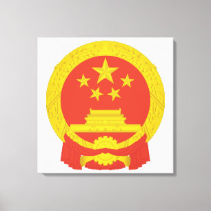 Nationaal Embleem van de Volksrepubliek China Canvas Afdruk