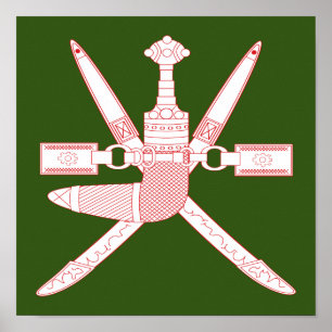 Nationaal Embleem van Oman Poster