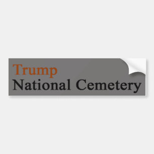 Nationaal kerkhof voor Trump — donkergrijs-Oranje Bumpersticker