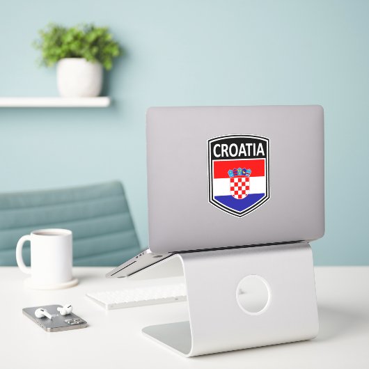Nationaal - Kroatië Sticker (Laptop op bureau)