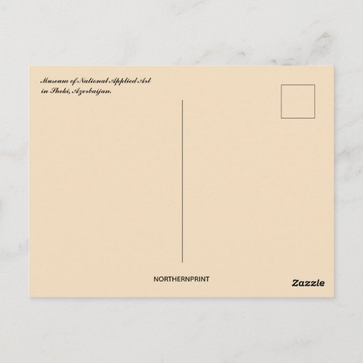 Nationaal kunstmuseum in de Sheki Azerbeidzjan Briefkaart (Achterkant)