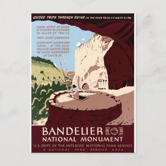 Nationaal monument van Bandelier Briefkaart (Voorkant)
