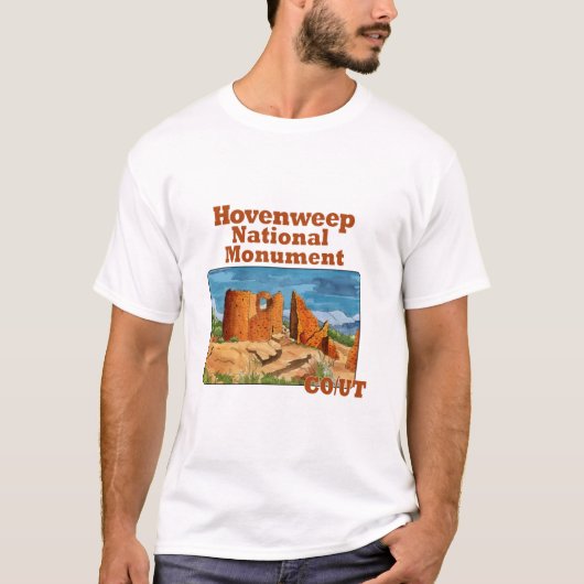 Nationaal monument van Hovenweep, CO/UT T-shirt (Voorkant)