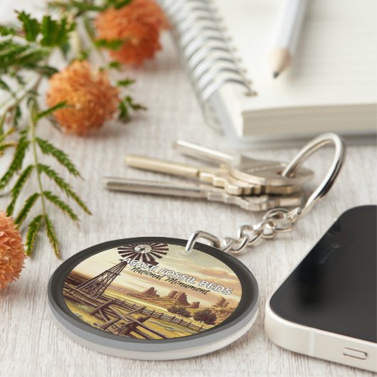 Nationaal monument voor Agate Fossil Beds Sleutelhanger (Voorkant Rechts)