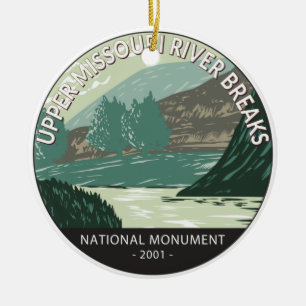 Nationaal monument voor de rivier de Missouri Keramisch Ornament