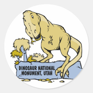 Nationaal monument voor Dinosaur Ronde Sticker