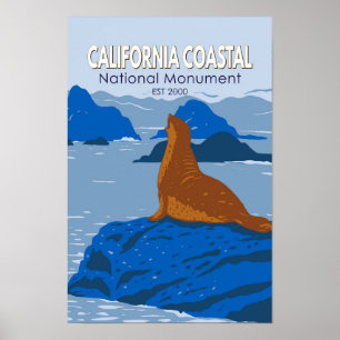 Nationaal monument voor kustbewoners van Californi Poster