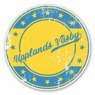 Nationaal - Oppervlakte Väsby Sverige Sticker Zw
