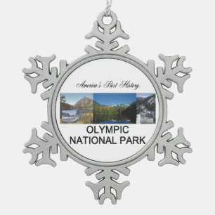 Nationaal park ABH Tin Sneeuwvlok Ornament