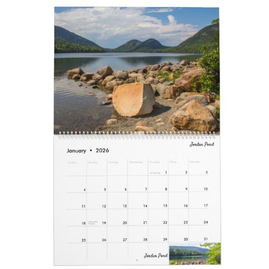 Nationaal park Acadia Kalender (Jan 2026)