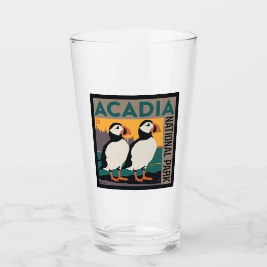 Nationaal park Acadia, Maine | Puffins Glas (Voorkant)
