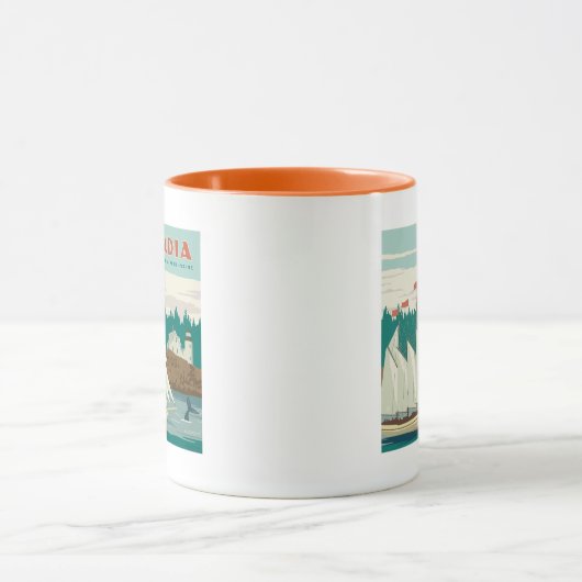 Nationaal park Acadia, Maine | Zeilboot & walvis Mok (Midden)