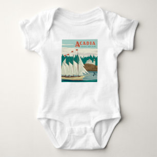 Nationaal park Acadia, Maine   Zeilboot & walvis Romper