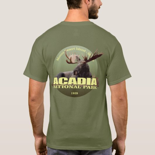Nationaal park Acadia (Moose) WT T-shirt (Achterkant)