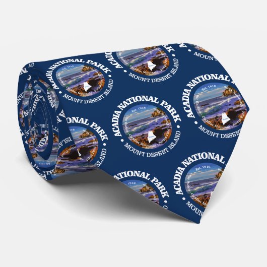 Nationaal park Acadia (rd)2 Stropdas (Opgerold)
