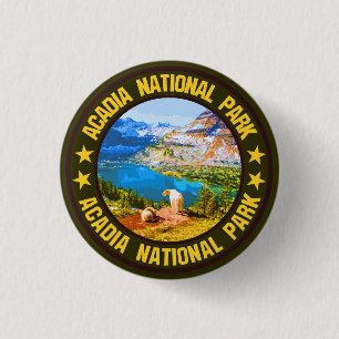 Nationaal park Acadia Ronde Button 3,2 Cm