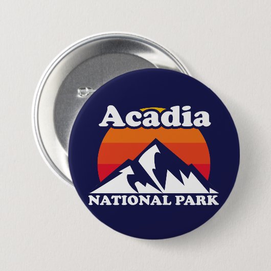 Nationaal Park  Acadia Ronde Button 7,6 Cm (Voorkant /achterkant)