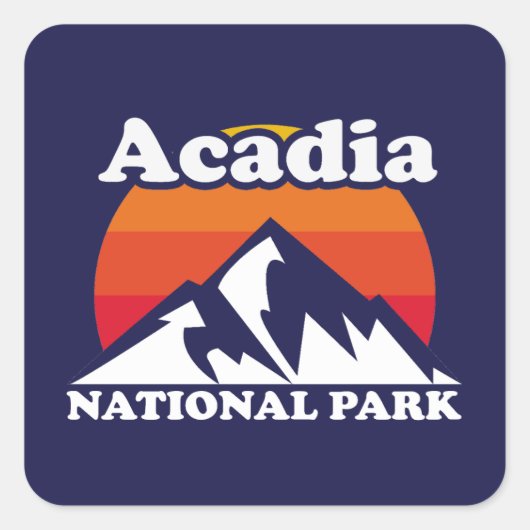 Nationaal Park  Acadia Vierkante Sticker (Voorkant)